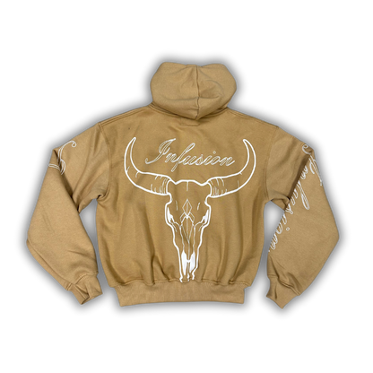 TAN SKELETON HOODIE